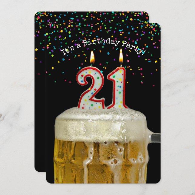 Invitation 21e anniversaire fête de la bière (Devant / Derrière)