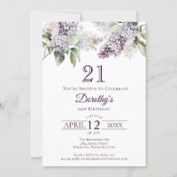 21e anniversaire Purple Spring Lilac Fleur
