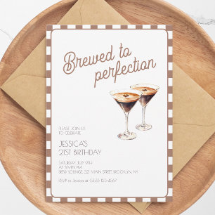 Invitation 21e Fête d'anniversaire brune de l'Espresso Martin