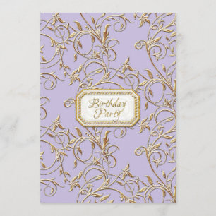 Invitation 21e fête d'anniversaire Glam Old Hollywood Regency