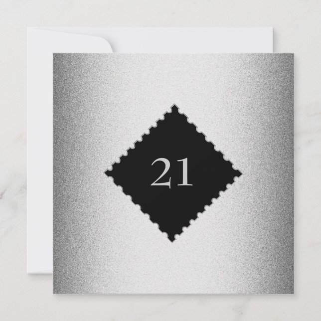 Invitation 21ème Événement spécial d'anniversaire de cadre (Devant)