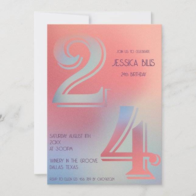 Invitation 24e anniversaire (Devant)