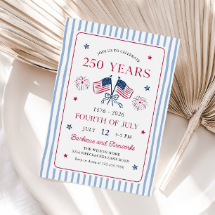 Invitation 250e anniversaire de l'Amérique patriotique