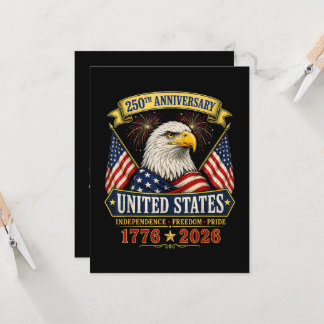 Invitation 250e anniversaire USA 4 juillet Patriotique