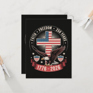 Invitation 250e anniversaire USA Foi Liberté 4 juillet