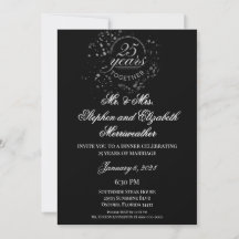 25 ans ensemble Mariage d'argent fête d'anniversai