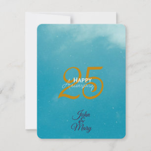 Invitation 25 e anniversaire ou anniversaire Papeterie