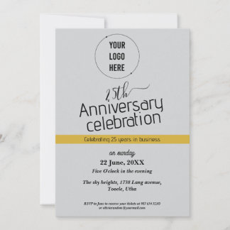 Invitation 25e anniversaire de la compagnie