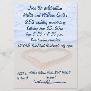 Invitation 25e anniversaire du Mariage