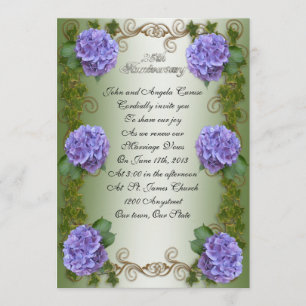 Invitation 25e anniversaire du Mariage vow renouvellement hyd