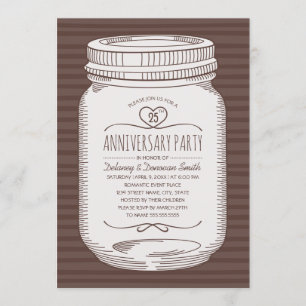 Invitation 25e anniversaire du Mason Jar en Russie