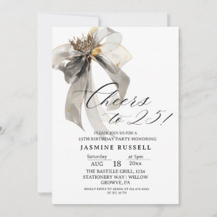 Invitation 25e anniversaire Noir et blanc