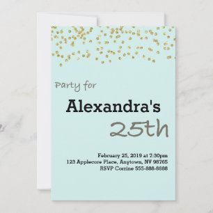 Invitation 25e anniversaire Personnalisé en couleurs pastel