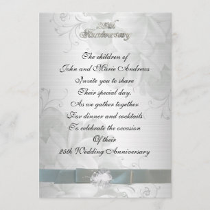 Invitation 25e anniversaire pour l'invitation des parents
