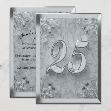 25e anniversaire Regal Marbre Argent Salutation ou