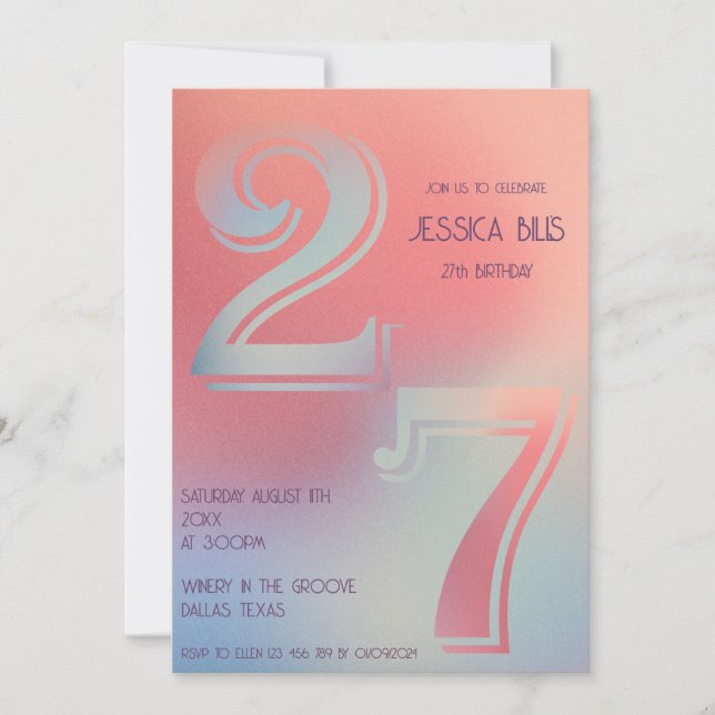 Invitation 27e anniversaire (Devant)