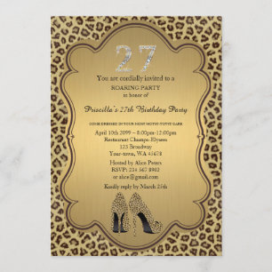 Invitation 27e,Fête d'anniversaire 27e,Chaussures de talons h