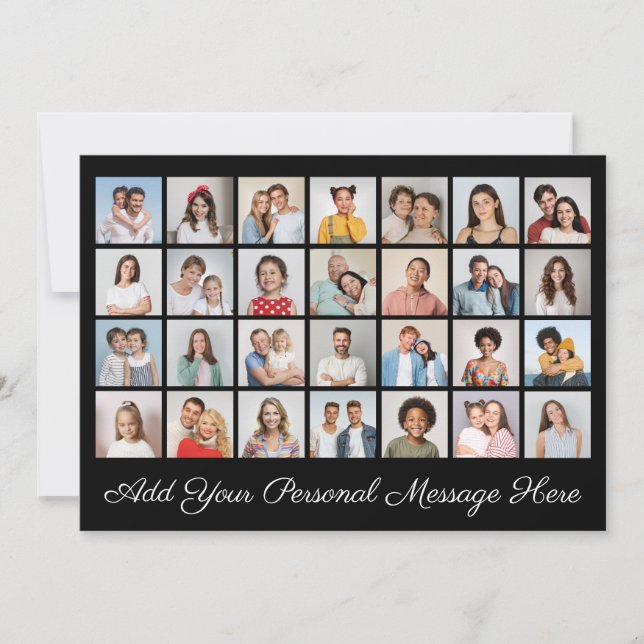 Invitation 28 Collage Photo Ajoutez votre propre message  (Devant)
