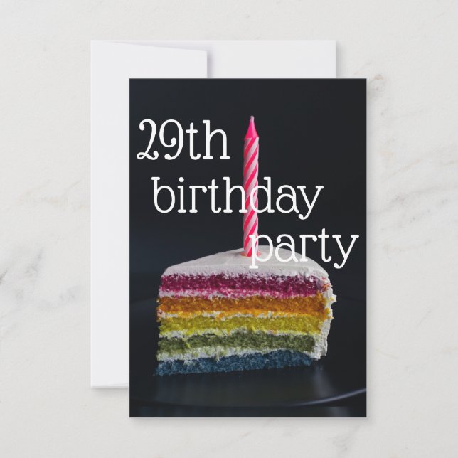 Invitation 29e anniversaire (Devant)