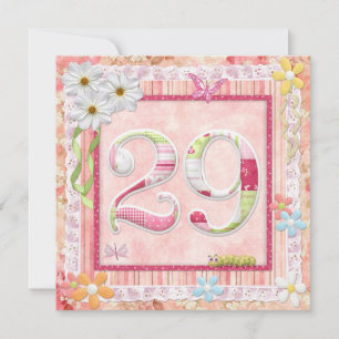 Invitation 29e anniversaire style scrapbooking