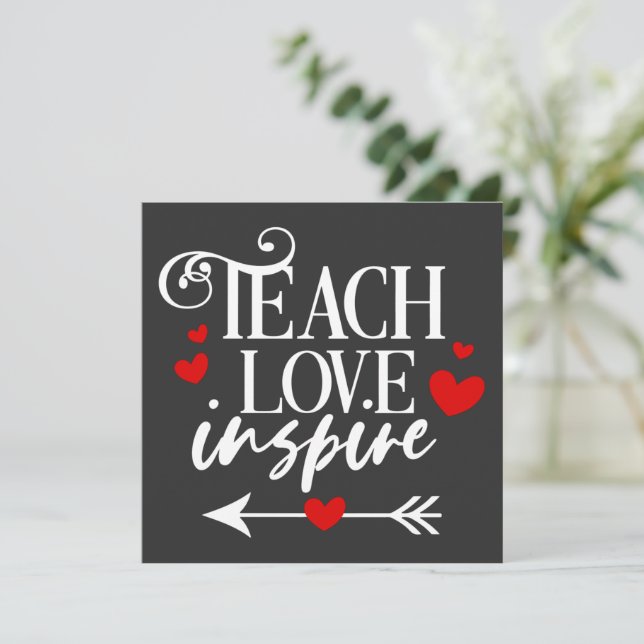 Invitation 2/2 Enseigner l'amour Inspirer Chemise maternelle  (Debout devant)