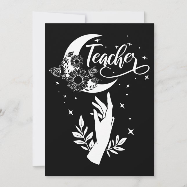 Invitation 2- Chemise d'enseignant inspirant, Enseignant mini (Devant)