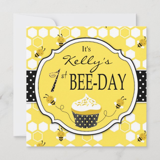 Invitation 2 d'anniversaire de petit gâteau (Devant)