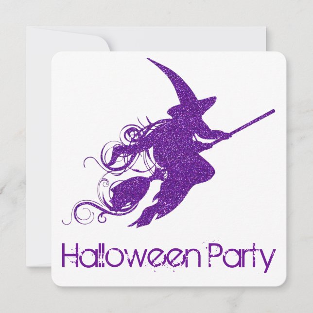 Invitation 2 de partie de Halloween de silhouette (Devant)