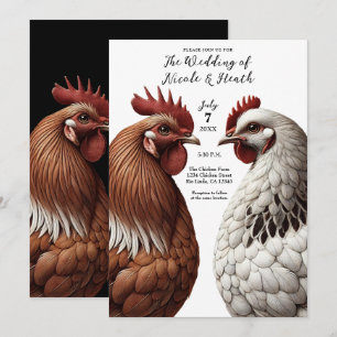 Invitation 2 Ferme de Poulets de Campagne Mariage de la Cour 