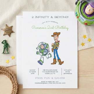 Invitation 2 Infinity and Beyond Toy Story - 2e anniversaire