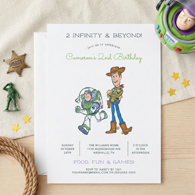 Invitation 2 Infinity and Beyond Toy Story - 2e anniversaire (Créateur téléchargé)