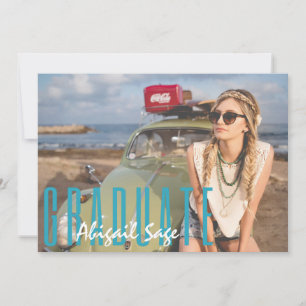 Invitation 2 Photo Plage Moderne Branchée Ver 3 Graduation