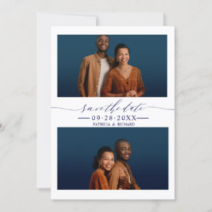 Invitation 2 Photos Mariage Enregistrer La Date