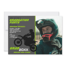 2 PHOTOS Vélo Dirt Motocross Green Grey Graduation