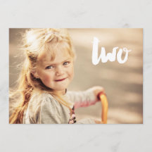 2e anniversaire Numéro deux photo Overlay Invitati