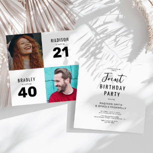 Invitation 2e fête d'anniversaire conjointe photo