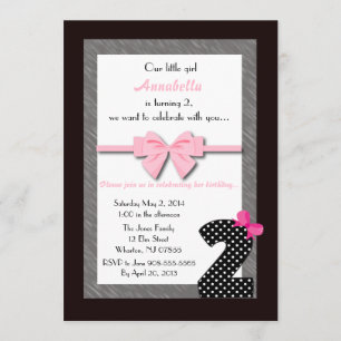 Invitation 2ème anniversaire de bébés