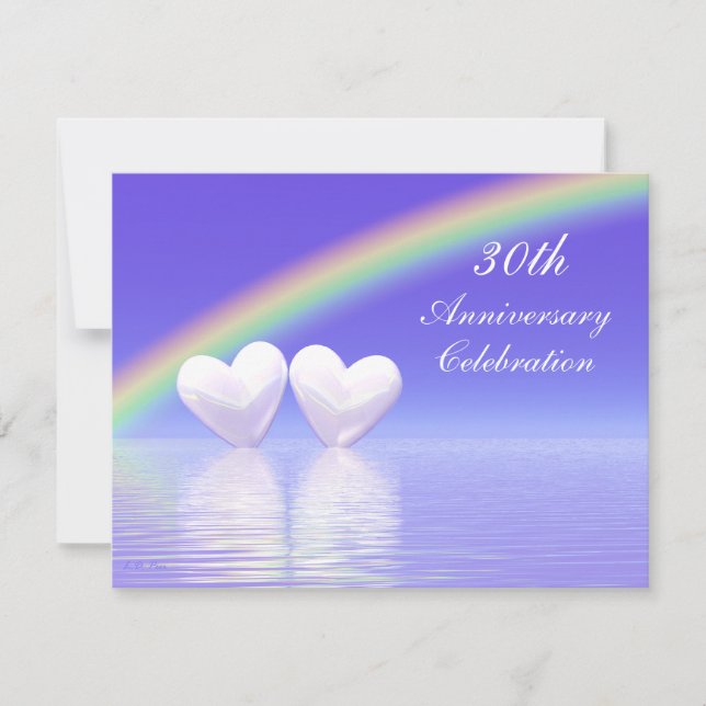 Invitation 30 ans Pearl Hearts (Devant)