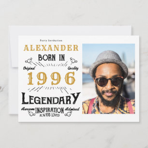 Invitation 30e Anniversaire 1996 Légende Photo Blanc & Or