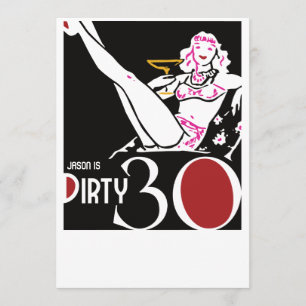 Invitation 30e anniversaire - 30 Swingers d'invitation