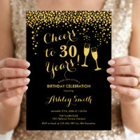 30e anniversaire - À 30 ans, félicitations Or Noir