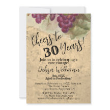 30e anniversaire Cheers à 30 ans Vintage Rustique