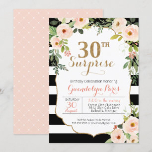 Invitation 30e anniversaire de la floraison de la bande blanc