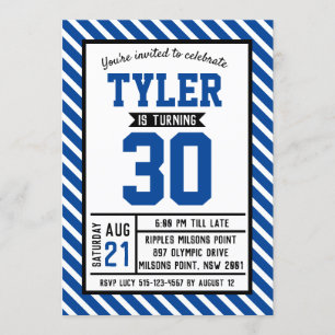 Invitation 30e anniversaire de Stripe Male