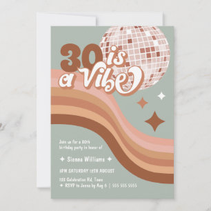 Invitation 30e anniversaire Disco Ball Anniversaire