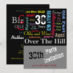 Invitation 30e anniversaire heureux en style Graffiti