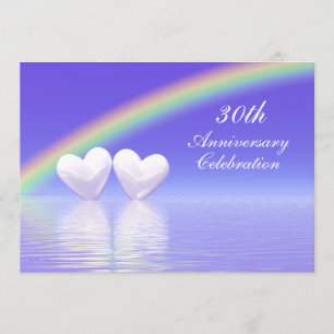 Invitation 30e anniversaire Pearl Hearts