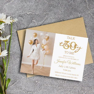Invitation 30e anniversaire photo chic