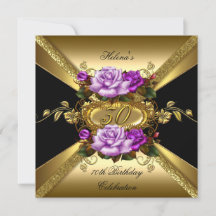 30e anniversaire Roses de fête violet or noir