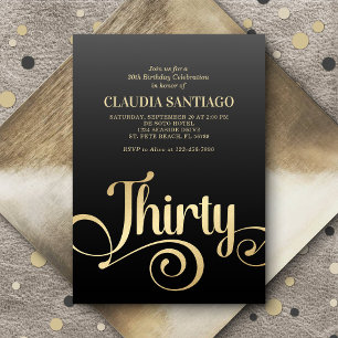 Invitation 30e anniversaire Script moderne